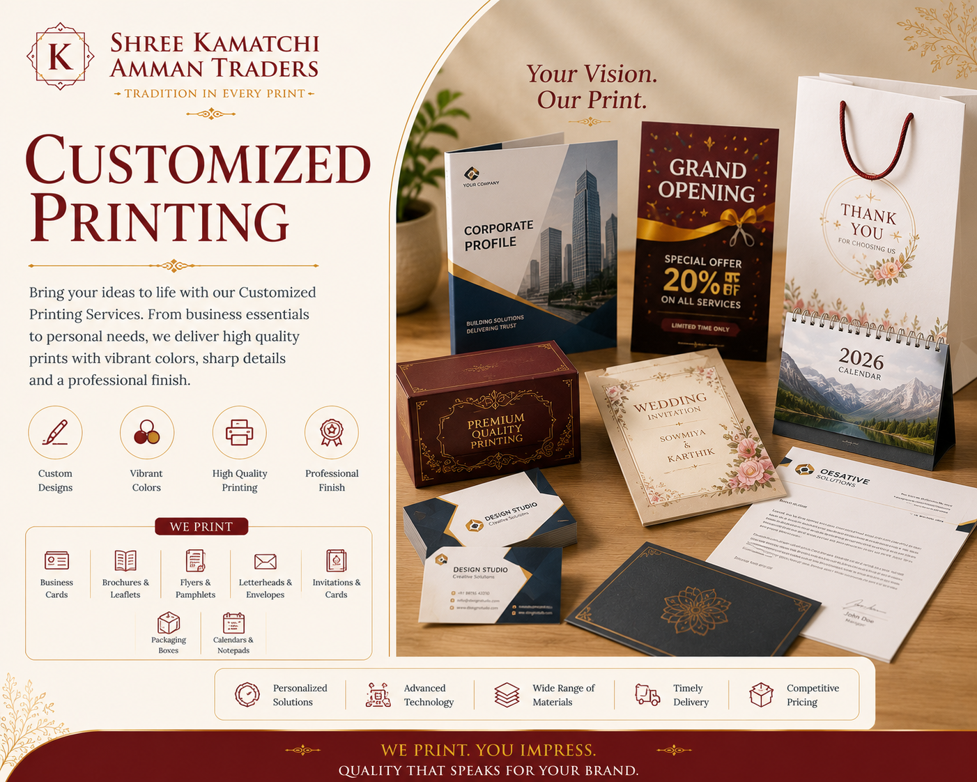 Custom branded print material
