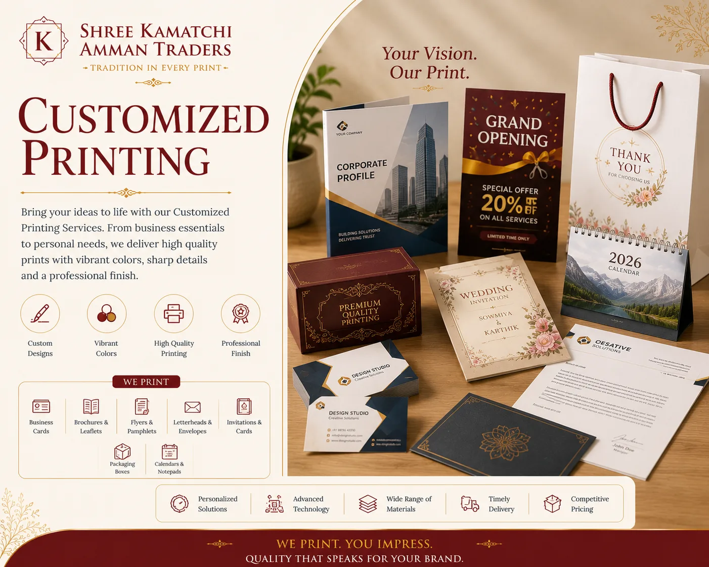 Custom branded print material