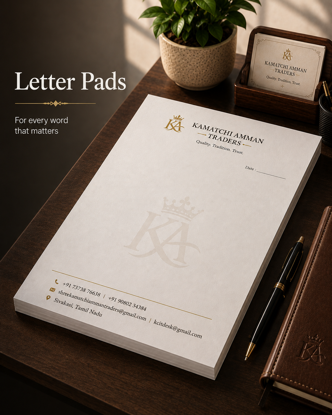 Professional custom corporate letter pads