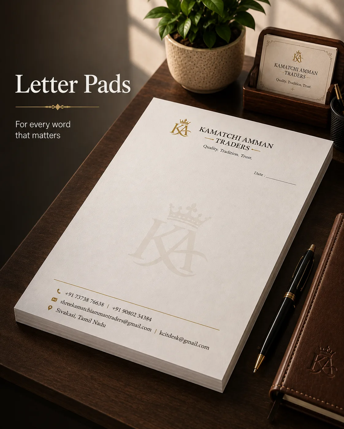 Professional custom corporate letter pads