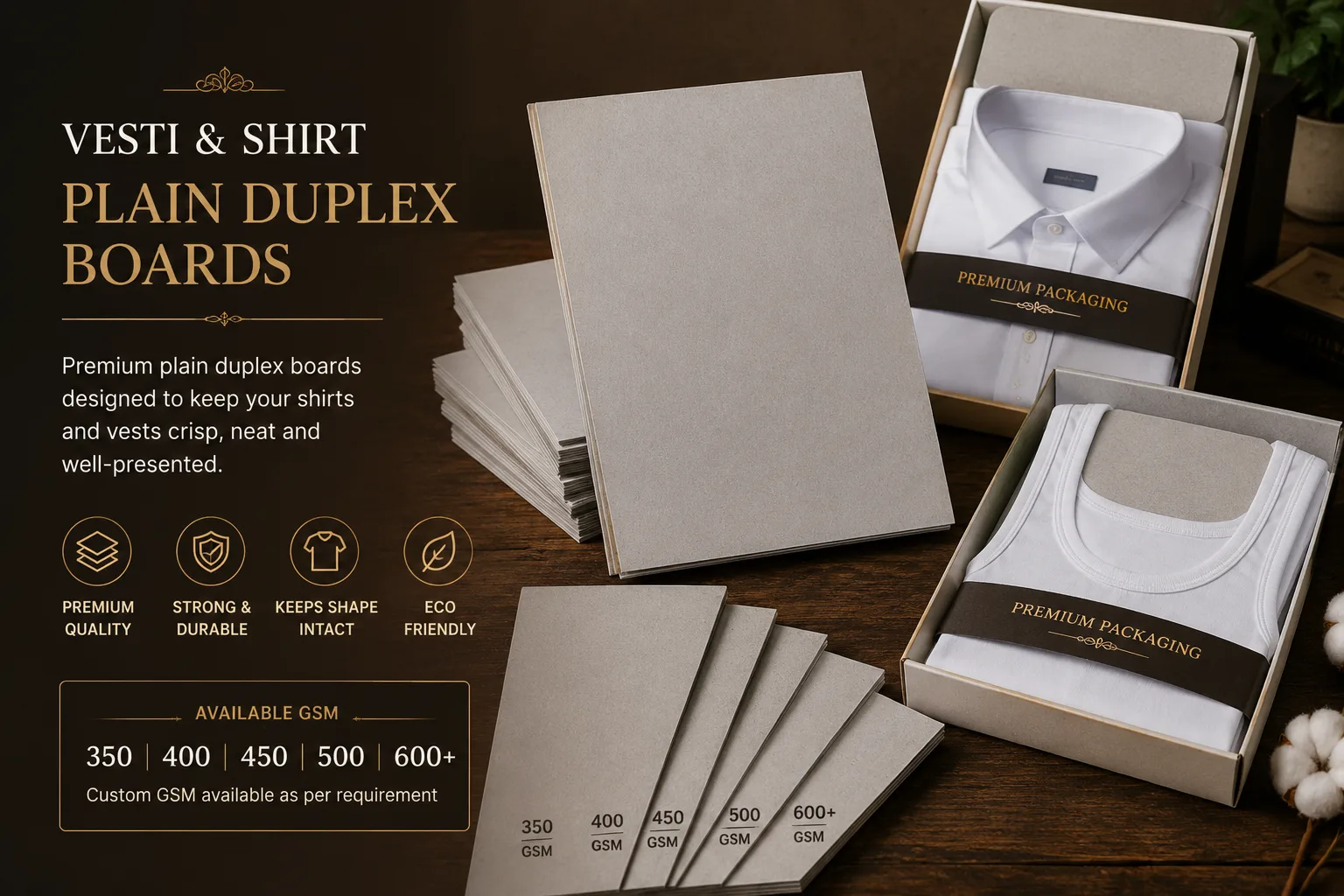 Precision folding shirt backing plain boards
